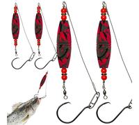 Installations de pêche à la torpille, 4 grandes installations pour poisson-chat, leurre flottant pour poisson-chat avec hochet de 3 pouces, flotteurs pour l'équipement de pêche à la torpille