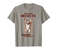 Installing Muscles Please Wait Sloth Tractions Paresseuses T-Shirt