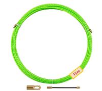 InstalPlace Guide passe-câble polyester mono interchangeable Ø3 mm 15 m | Monofilament tressé rigide, effet mémoire minimal et faible frottement ; embouts interchangeables ; 2 accessoires inclus