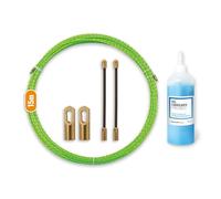 InstalPlace Pack guide passe-câble polyester interch. Ø3 mm 15 m + gel 1 L | Tressé, effet mémoire minimal ; embouts interchangeables ; 4 accessoires et gel lubrifiant 1 L inclus