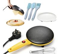 Instant 8" Electric Crepe Maker Quick Heat, Nonstick Crepera Electrica with Auto Temperature Control, Easy Clean Design for Roti, Tortillas, Blintz and Home Breakfast Cooking (A1)