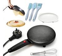 Instant 8" Electric Crepe Maker Quick Heat, Nonstick Crepera Electrica with Auto Temperature Control, Easy Clean Design for Roti, Tortillas, Blintz and Home Breakfast Cooking (A2)