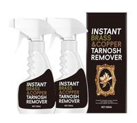 Instant Brass Tarnish Remover Spray, Metal Polish Cleaner，2Pcs：240ML
