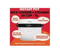 Instant Pot Cuiseur à riz et vapeur 5 L (20 tasses) – antiadhésive, insert inox, mijoteuse