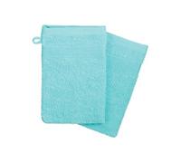 Instant d'O - Lot de 2 Gants de Toilette "Confort" 15x21cm Aqua