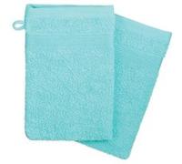 Instant d'O - Lot de 2 Gants de Toilette "Confort" 15x21cm Aqua Bleu, Bleu G