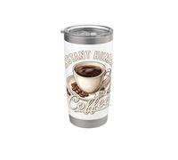 Instant Human Just Add Coffee Lover Funny Coffee Lover Gobelet isotherme en acier inoxydable double paroi