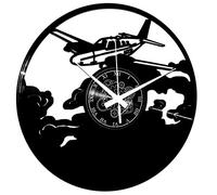 Instant Karma Clocks Horloge Murale en Vinyle pour Voyage Avion Pilote Vintage Silencieux