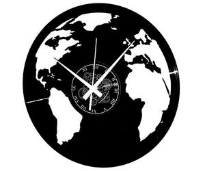 Instant Karma Clocks | Horloge Murale Carte du Monde Élégante | Décoration Minimaliste Voyage et Globe-Trotter | Mouvement Silencieux | Idée Cadeau pour Globe-Trotteurs