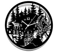Instant Karma Clocks Horloge Murale Cerf Deer tête Art Idée Cadeau Chasseur