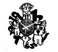 Instant Karma Clocks Horloge Murale en Vinyle Cats Animaux domestiques Amoureux des Chats Idée Cadeau