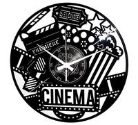 Instant Karma Clocks | Horloge Murale Cinéma avec Caméra, Clap et Bobine de Film | Mouvement à Quartz Silencieux | Idée Cadeau pour Salon, Chambre ou Bureau Créatif