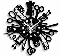 Instant Karma Clocks Horloge Murale Couture avec Ciseaux Mannequin et Accessoires | Idée Cadeau pour Styliste et Atelier Créatif