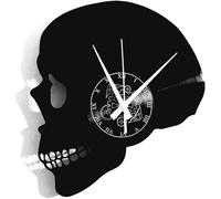 Instant Karma Clocks Horloge Murale Disque Vinyle Crâne Design Moderne pour Salon, Morts squelettes Pendaison, Tête Silhouette 27