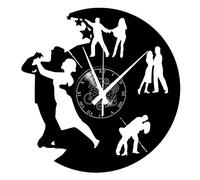 Instant Karma Clocks | Horloge Murale Danse à Deux Romantique Swing Rock Tango | Décoration Originale Couple Danseur | Mécanisme Silencieux | Idée Cadeau Élégante