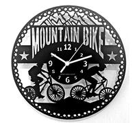 Instant Karma Clocks | Horloge Murale Design Cyclisme Montagne VTT Randonneur Nature Sport Plein Air | Mouvement à Quartz Silencieux | Idée Cadeau pour Salon, Chambre, Cuisine