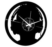 Instant Karma Clocks | Horloge Murale Design DJ Casque Audio Musique Électro Studio Moderne Art Urbain | Mouvement à Quartz Silencieux | Idée Cadeau pour Salon, Chambre, Cuisine