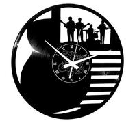 Instant Karma Clocks | Horloge Murale Design Groupe Musique Concert Instruments Scène Rythme Art Moderne | Mouvement à Quartz Silencieux | Idée Cadeau pour Salon, Chambre, Cuisine