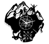 Instant Karma Clocks Horloge Murale en Vinyle pour Escalade, Aventure Amoureux de la Montagne Grimpeurs Randonnée Sports Extrêmes