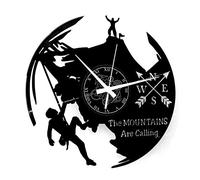 Instant Karma Clocks | Horloge Murale Design Montagne Aventure Nature Randonnée | Silencieuse à Quartz | Idée Déco Outdoor | Cadeau Original pour Amoureux des Sommets