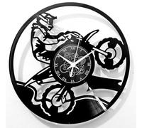 Instant Karma Clocks | Horloge Murale Design Motocross Saut Libre Enduro Extrême Terrain Tout-Terrain | Mouvement à Quartz Silencieux | Idée Cadeau pour Salon, Chambre, Cuisine