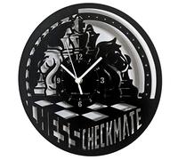 Instant Karma Clocks Horloge Murale Échecs Checkmate Chess D'échiquier Noir 30 cm