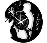 Instant Karma Clocks Horloge Murale en Vinyle Jazz Cadeau pour Mélomane Saxophone Musique Classique