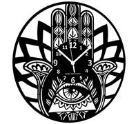 Instant Karma Clocks | Horloge Murale | Hamsa | Main de Fatima | 30 cm Décoratif