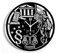 Instant Karma Clocks | Horloge Murale Justice et Droit avec Balance et Thémis | Mouvement Silencieux à Quartz | Idée Cadeau pour Avocats et Étudiants en Droit