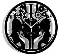 Instant Karma Clocks | Horloge Murale Psychologie avec Symboles du Mental | Mouvement Silencieux à Quartz | Idée Cadeau Originale pour Cabinet ou Bureau