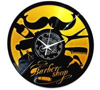 Instant Karma Clocks | Horloge Murale | Salon de Coiffure | Barber Shop | Beauté | Salon de Coiffures (Noir et Or)
