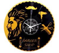 Instant Karma Clocks | Horloge Murale | Salon de Coiffure | Barber Shop | Beauté | Salon de Coiffures (Noir et Or B3)