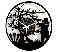 Instant Karma Clocks Horloge Murale en Vinyle Chasse Chien Canard Chasseur Cadeau