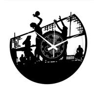 Instant Karma Clocks | Horloge Murale Thème Volleyball Joueurs | Mouvement Silencieux Quartz | Idée Cadeau Sportif Déco Chambre ou Salle d’Entraînement