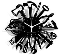 Instant Karma Clocks Outils Bois Artiste ➤ Horloge Murale Hydraulique Mécanique Garage Le Maçon Tools Charpentier Idée Cadeau