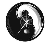 Instant Karma Clocks Vinyle Horloge Murale Yin Yang Boho Mandala Hamsa Oriental Yoga Bouddha Vintage Handmade 320