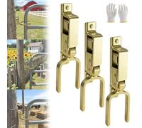 Instant Locking Gate Latch, Outdoor Heavy-Duty One Hand Gate Latch for Farm, Fast Gate Latch, Quick Secure Spring Loaded Auto Lock, Easy Install on Metal & Pipe(3Pcs)