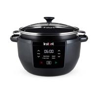 Instant Mijoteuse Supérieur Electrique Programmable (Familial), Couvercle en Verre, Cuisson Lente, Maintien au Chaud, Rissoler, 7.1L (10 Personnes), Noire