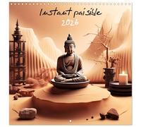 Instant paisible (Calendrier mural carré 2026 30x30 cm) Calendrier double avec une page pour vos prises de notes: Plongez dans des instants de ... bienveillante de la statue de Bouddha.