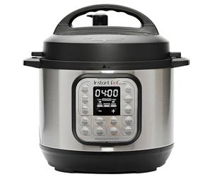 Instant Pot Cuisinière intelligente Duo 7-en-1, 3 L : autocuiseur, mijoteuse, cuiseur à riz, sauteuse, yaourtière, cuiseur à vapeur et réchaud en Acier inoxydable