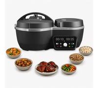 Instant Pot - Multicuiseur double action, autocuiseur, mijoteuse, cuisson à la vapeur, riz blanc chaud et cuit, café ou sushis, noir