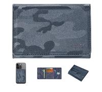 Instant Project Portefeuille Slim Magnétique Smartphone Personnalisé 5 Poches Compact RFID, Mini Wallet, Porte-Cartes de Crédit Mince avec Poche Billets, Carte Titulaire 7 Cartes, bleu, 7x10 cm
