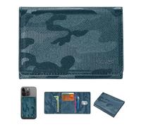 Instant Project Portefeuille Slim Magnétique Smartphone Personnalisé 5 Poches Compact RFID, Mini Wallet, Porte-Cartes de Crédit Mince avec Poche Billets, Carte Titulaire 7 Cartes, bleu ciel, 7x10 cm