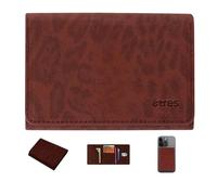 Instant Project Portefeuille Slim Magnétique Smartphone Personnalisé 5 Poches Compact RFID, Mini Wallet, Porte-Cartes de Crédit Mince avec Poche Billets, Carte Titulaire 7 Cartes, rouge, 7x10 cm