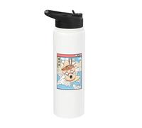 Instant Ramen Nouilles Surfing Japanese Wave Vaporwave Kawaii Stainless Steel Insulated Water Bottle
