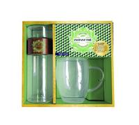 Instant Thé - Prenez Le Temps, Laisser Infuser Et Dégustez ! - Coffret Avec : Un Infuseur Nomade Et Une Grande Tasse À Double Paroi En Verre