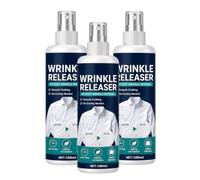 Instant Wrinkle Release Spray, Wrinkle Release Spray Travel Size, No Iron Fabric Smoother for Clothes, Static Reducing Clothing Refresher for Home Office Travel (3pcs)