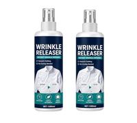 Instant Wrinkle Release Spray, Wrinkle Release Spray Travel Size, No Iron Fabric Smoother for Clothes, Static Reducing Clothing Refresher for Home Office Travel (2pcs)