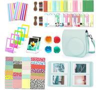 Instantané Caméra Accessoires Compatible Avec Instax Mini 12 Appareil Photo, Le Package Comprend Housse De Caméra,Album, Ca es, Autocollant De Bord And Coin (Vert Menthe)[Gopro159]