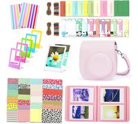 Instantané Caméra Accessoires Compatible Avec Instax Mini 12 Appareil Photo, Le Package Comprend Housse De Caméra,Album, Ca es, Autocollant De Bord And Coin (Fleur Rose)[Gopro168]